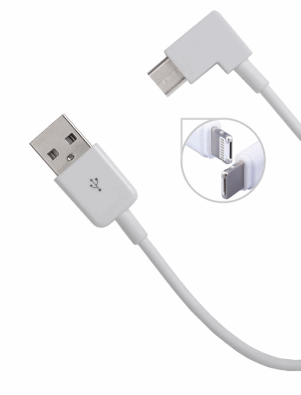 2 in 1 Apple Lightning & Micro USB 2m Latausjohto Valkoinen