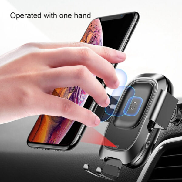 Autoteline Langattomalla latauksella 2A Imukuppi, Infrared Sensing Qi Standard Wireless Charger - Image 3