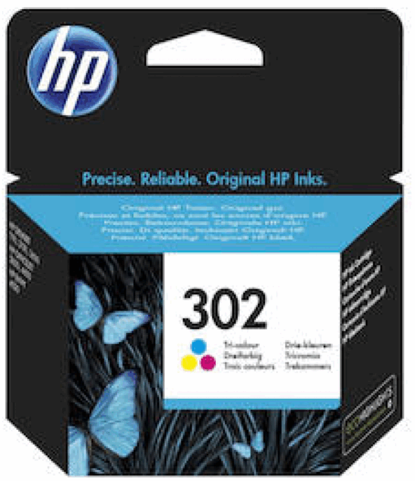 HP 302 Tri-Color mustepatruuna