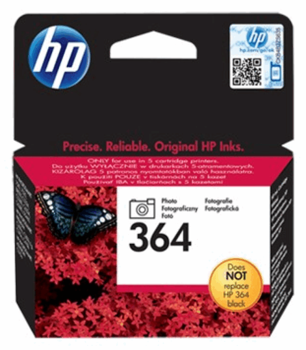 HP 364 Valokuvapaperin musta mustekasetti