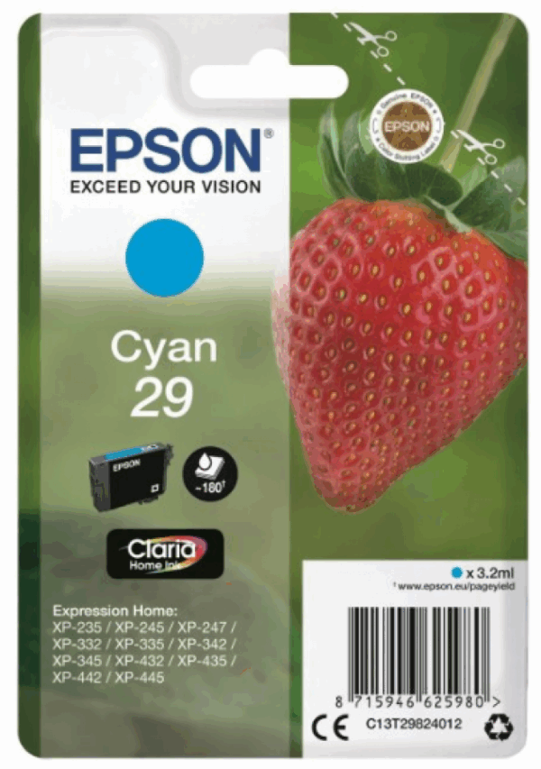 Epson 29 Syaani mustekasetti