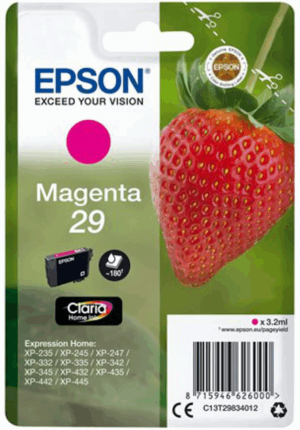 Epson 29 Magenta mustepatruuna