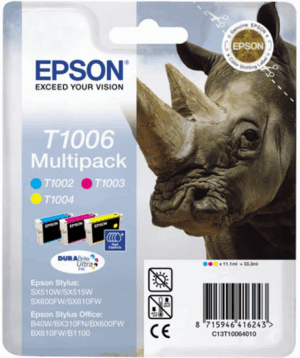 Epson C13T10064010 Tri-Color mustepatruuna