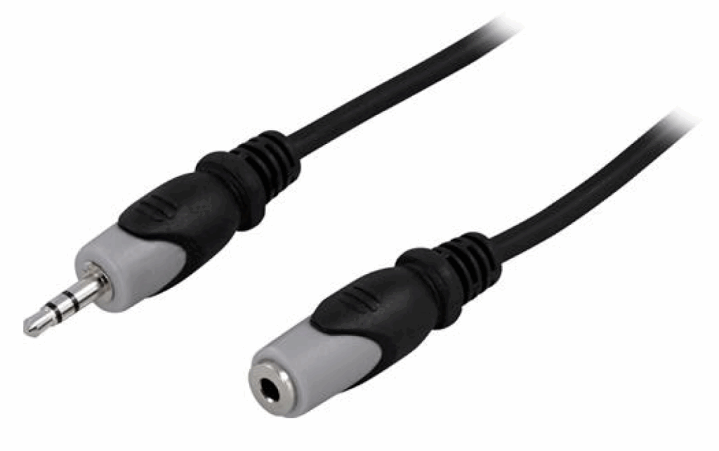 Äänikaapeli, 3,5mm, uros-naaras, 10m