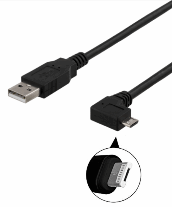 2 in 1 Apple Lightning & Micro USB 2m Latausjohto Musta