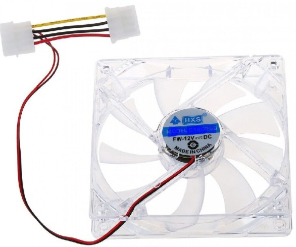 120x120x25mm 12V 0.15A 4-LED Kotelotuuletin HXS