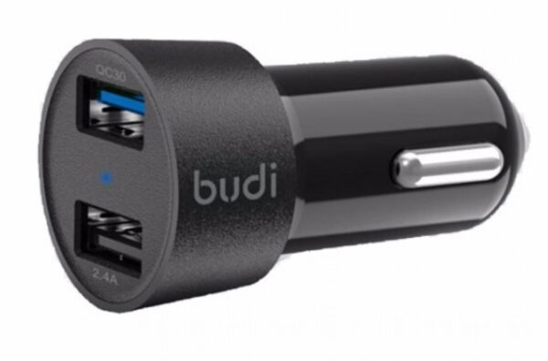 Budi 2.4A/12W, 18W QC3.0 USB-A Autolaturi, Qualcomm 3.0 pikalataus