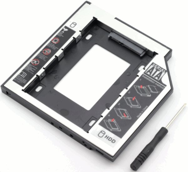 Smartte Second HDD Caddy 12.7mm Telakka DVD-Asemaan