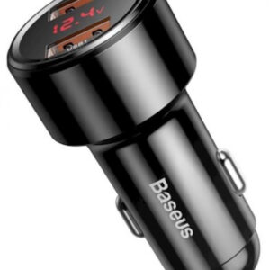 Baseus Quick Charge 5A/2.25A Autolaturi Musta