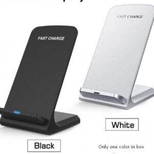 Quick Charge 10W Wireless Fast Charger White, 2 Coils Stand Pad Qi