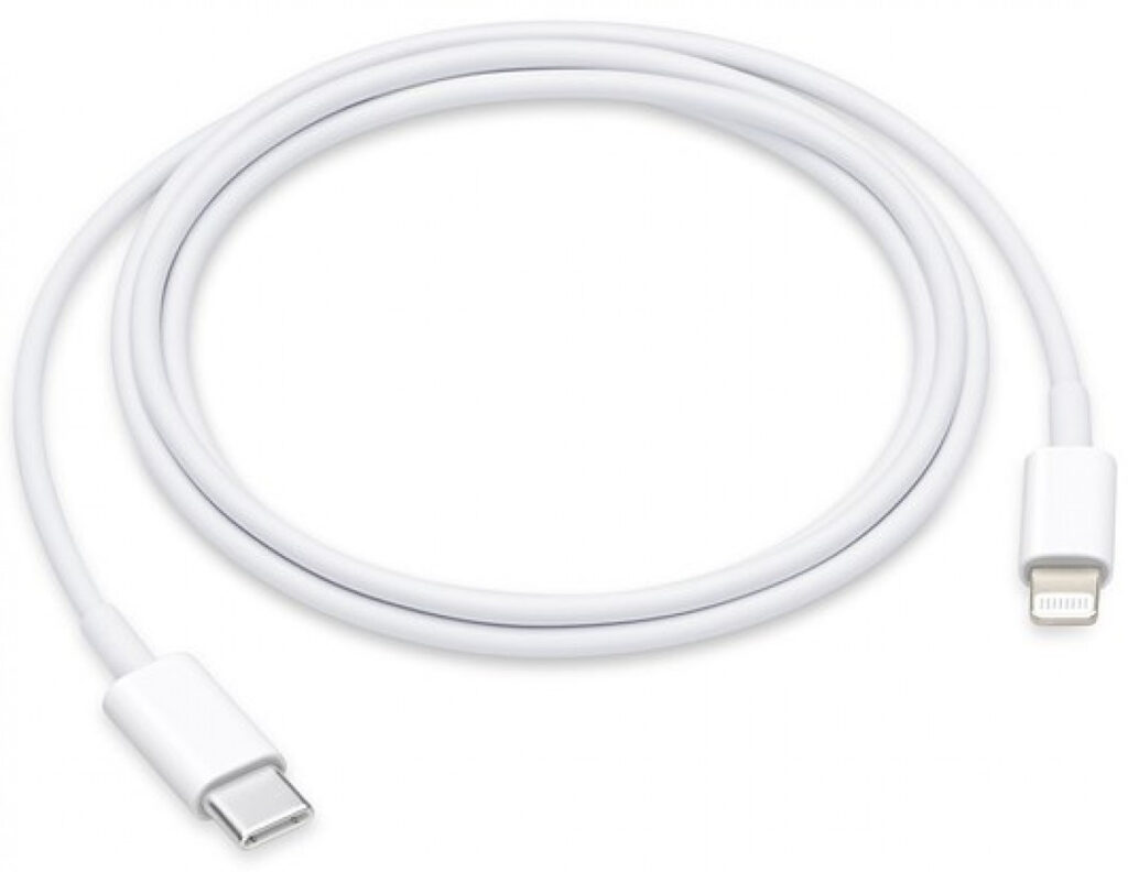 Apple 1m USB-C to Lightning alkuperäinen latauskaapeli, valkoinen, bulk pakattu