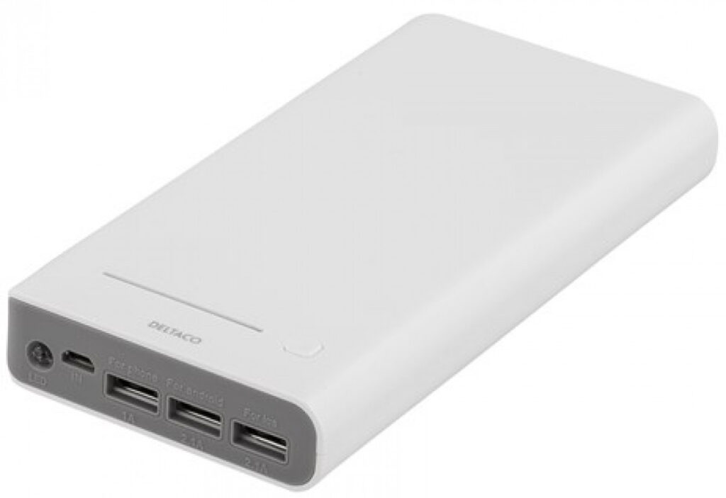 DELTACO varavirtalähde lataamiseen, 16 000 mAh, Power bank